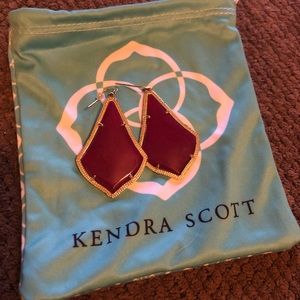 Kendra Scott Alexandra Earrings Maroon & Gold